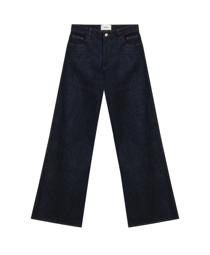 

Синие джинсы с высокой талией и широкими штанинами Coperni, черный