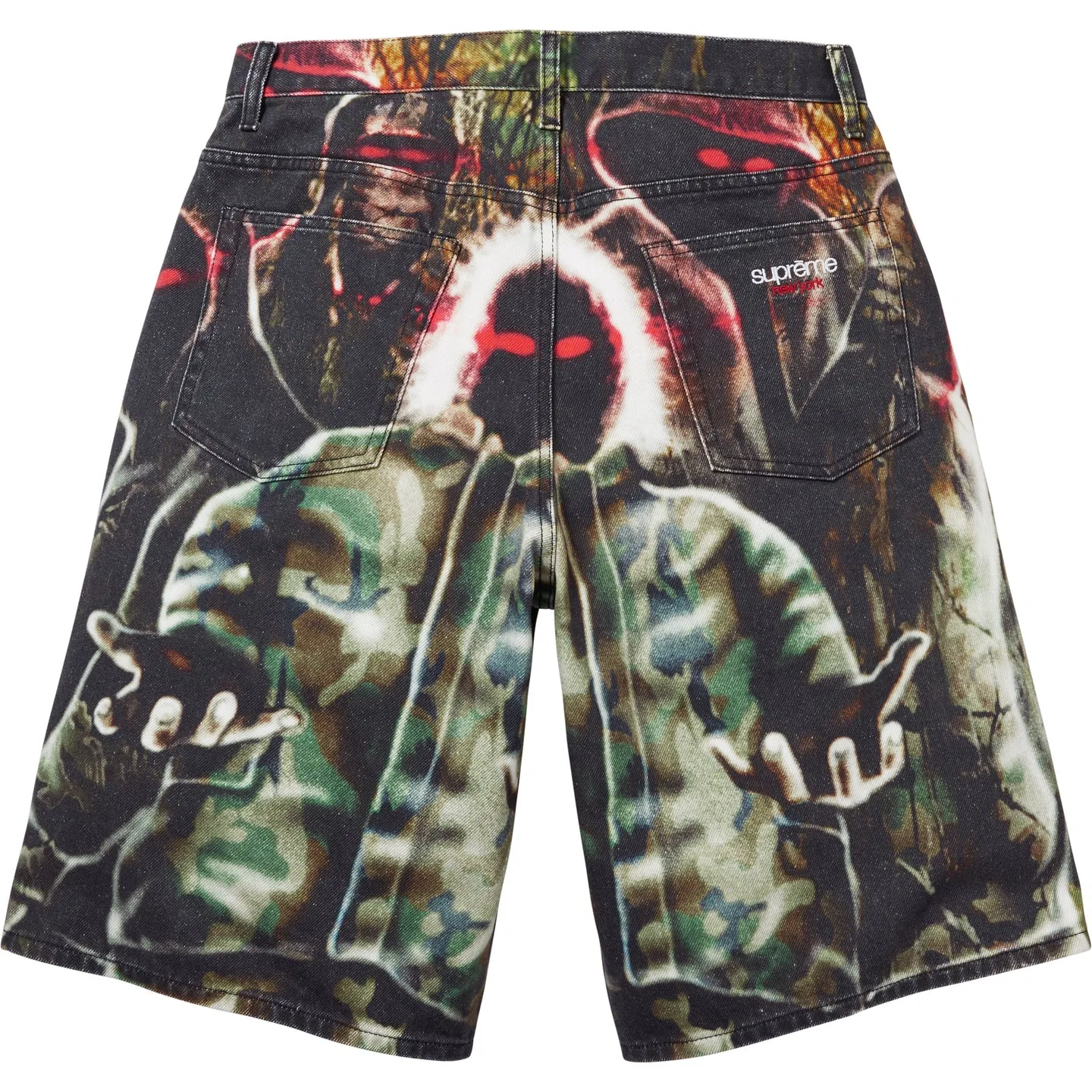 Шорты джинсовые свободные Supreme SS26 Shadows Baggy Denim Shorts мультиколор — фото 3