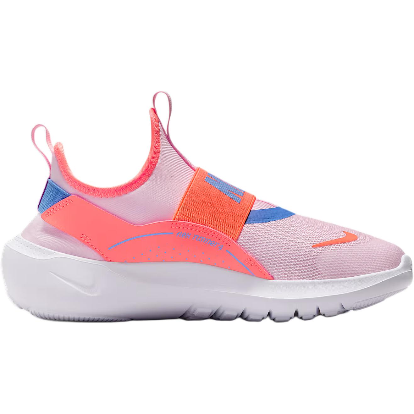 Кроссовки Flex Runner Shock Absorbers с низким верхом для детей и подростков Nike, розовый/белый/оранжевый — фото 2