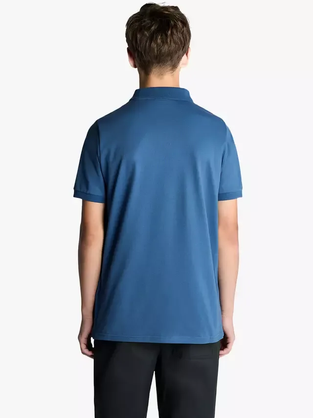 Детская футболка-поло с логотипом, темно-васильковый цвет Lyle & Scott — фото 2