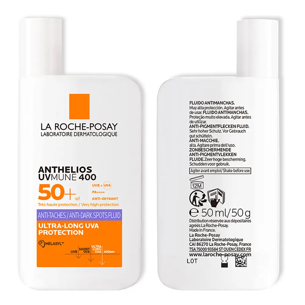 Солнцезащитный крем Anthelios uv-mune 400 fluido antimanchas spf50+ La Roche Posay, 50 мл. — фото 2