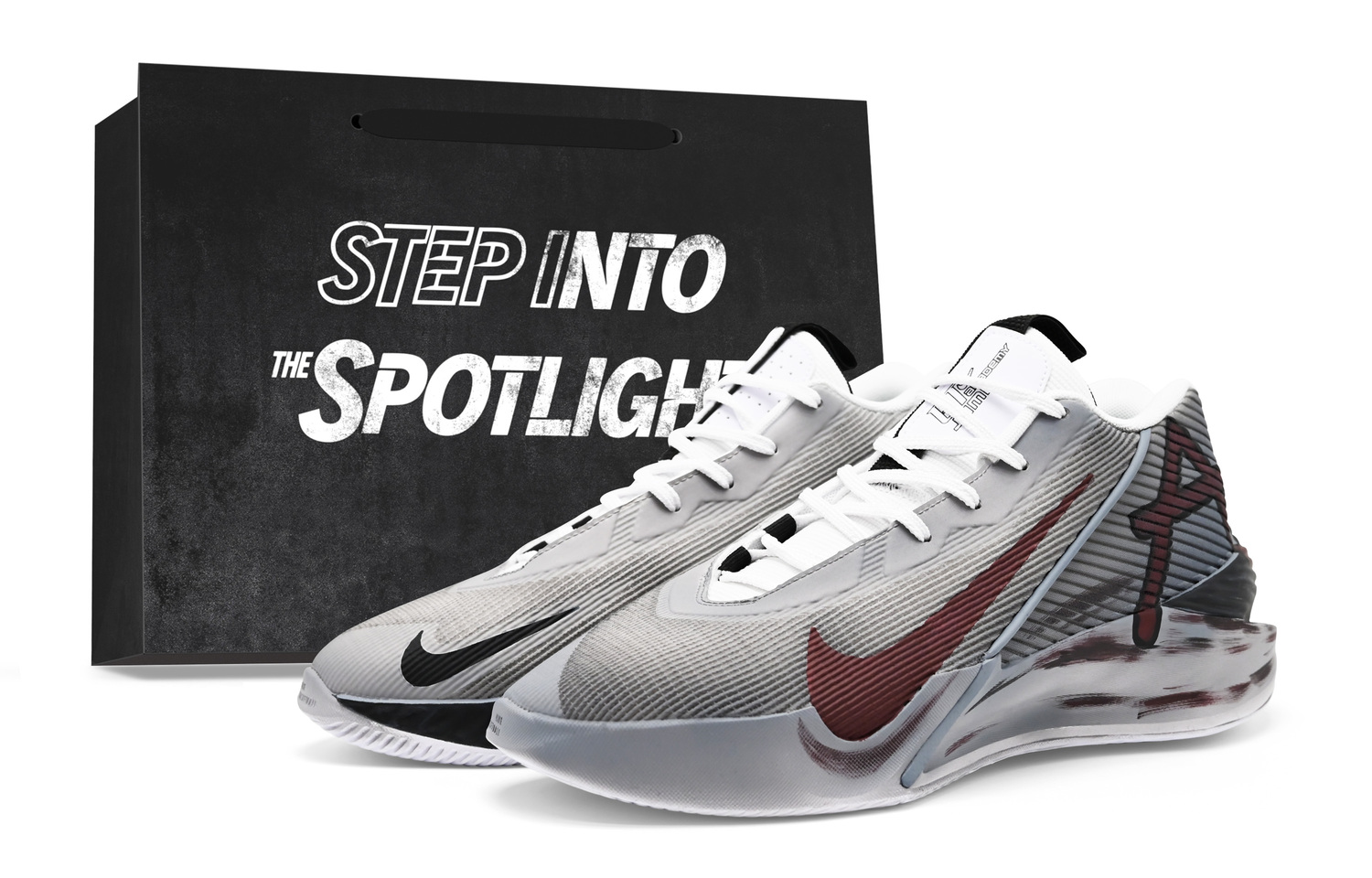 

G.T. Jump Academy Little Morant, Limited Shopping Bag Cushioning, износостойкие высокие баскетбольные кроссовки Unisex Nike, small morant, limited edition shopping bag