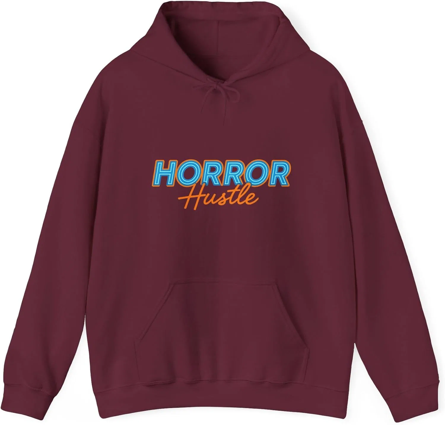 Худи унисекс Horror Hustle на Хэллоуин с неоновым изображением черепа и тыквы, жуткий графический пуловер