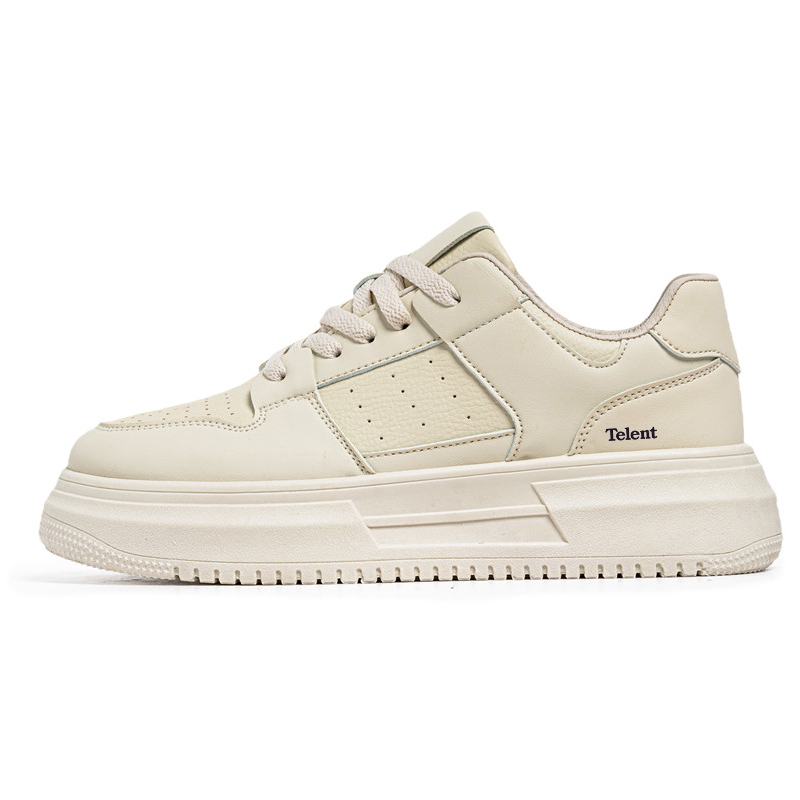 

TELENT Скользостойкие водонепроницаемые износостойкие мужские скейтерские кеды низкие бежевые, цвет Beige