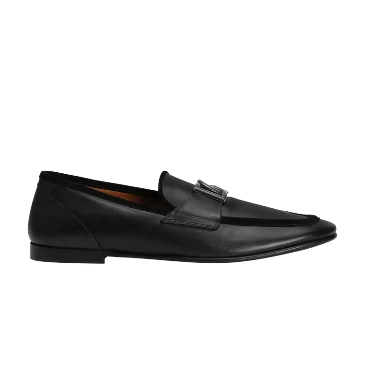 Лоферы с логотипом Saint Laurent Dolce Gabbana, черный