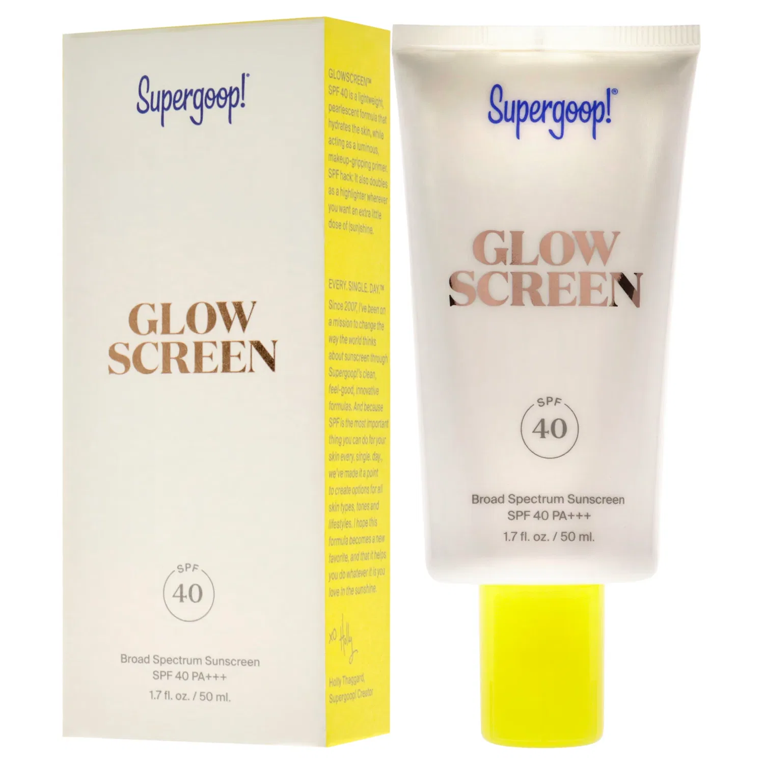 Лосьон для тела Glowscreen SPF 40 от Supergoop для женщин - 1,7 унции (48 г), бежевый — фото 4