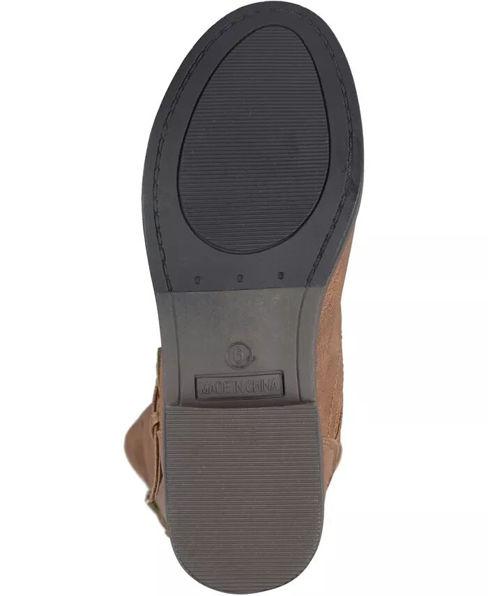 Женские сапоги Spokane Extra Wide Calf с высокими коленями для верховой езды Journee Collection, коричневый — фото 3