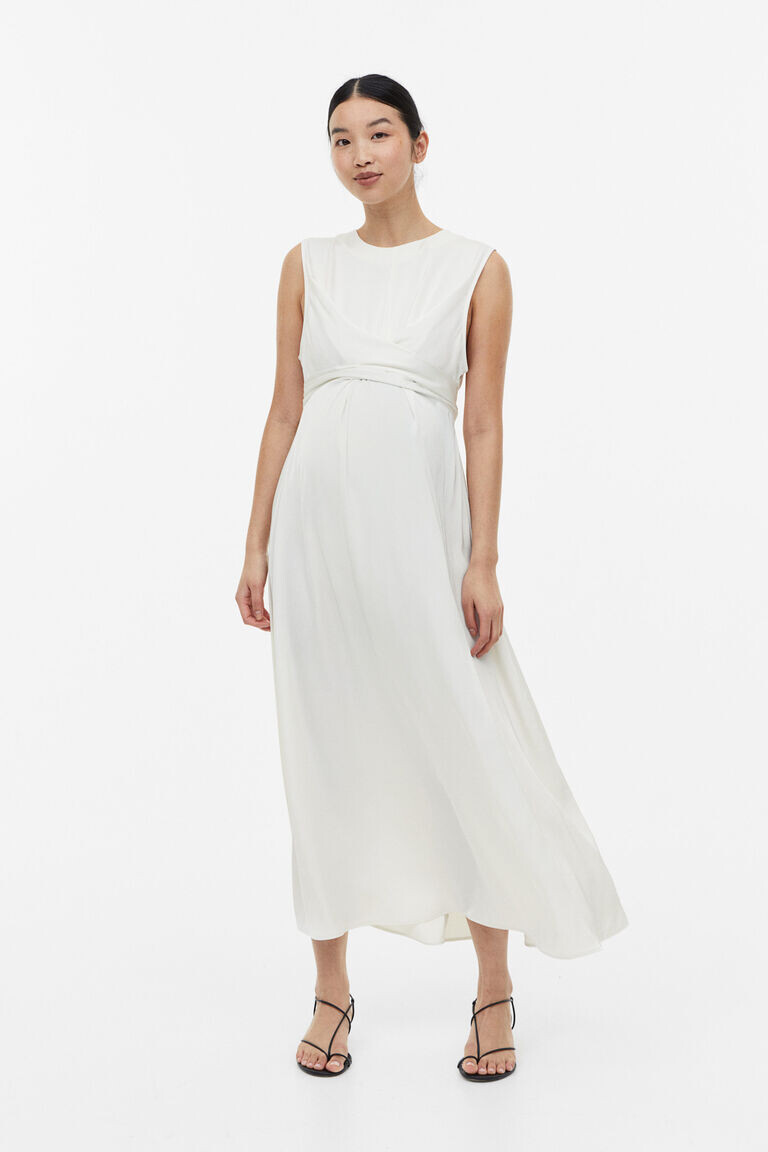 

Атласное платье H&M, белый