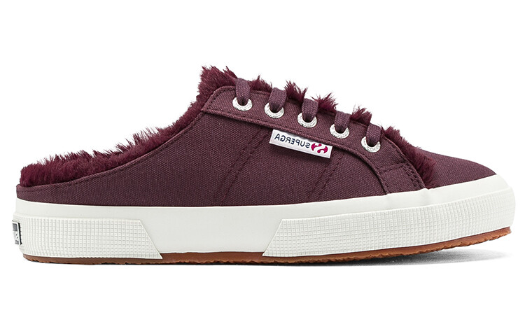 Женская повседневная обувь, женская бордовая Superga — фото 2