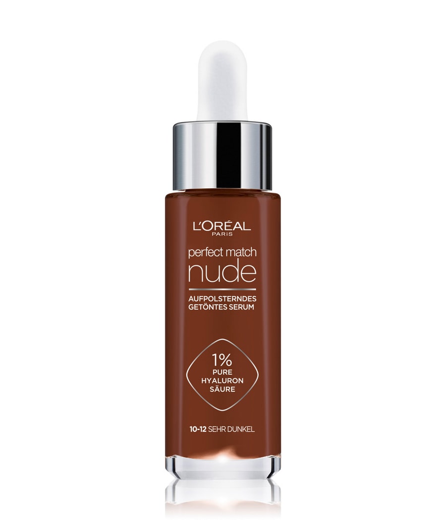 

Тонирующий крем для лица L'Oréal Paris Perfect Match nude Aufpolsterndes Getöntes Serum, Nr. 10-12 - intensiv dunkel, 30 ml
