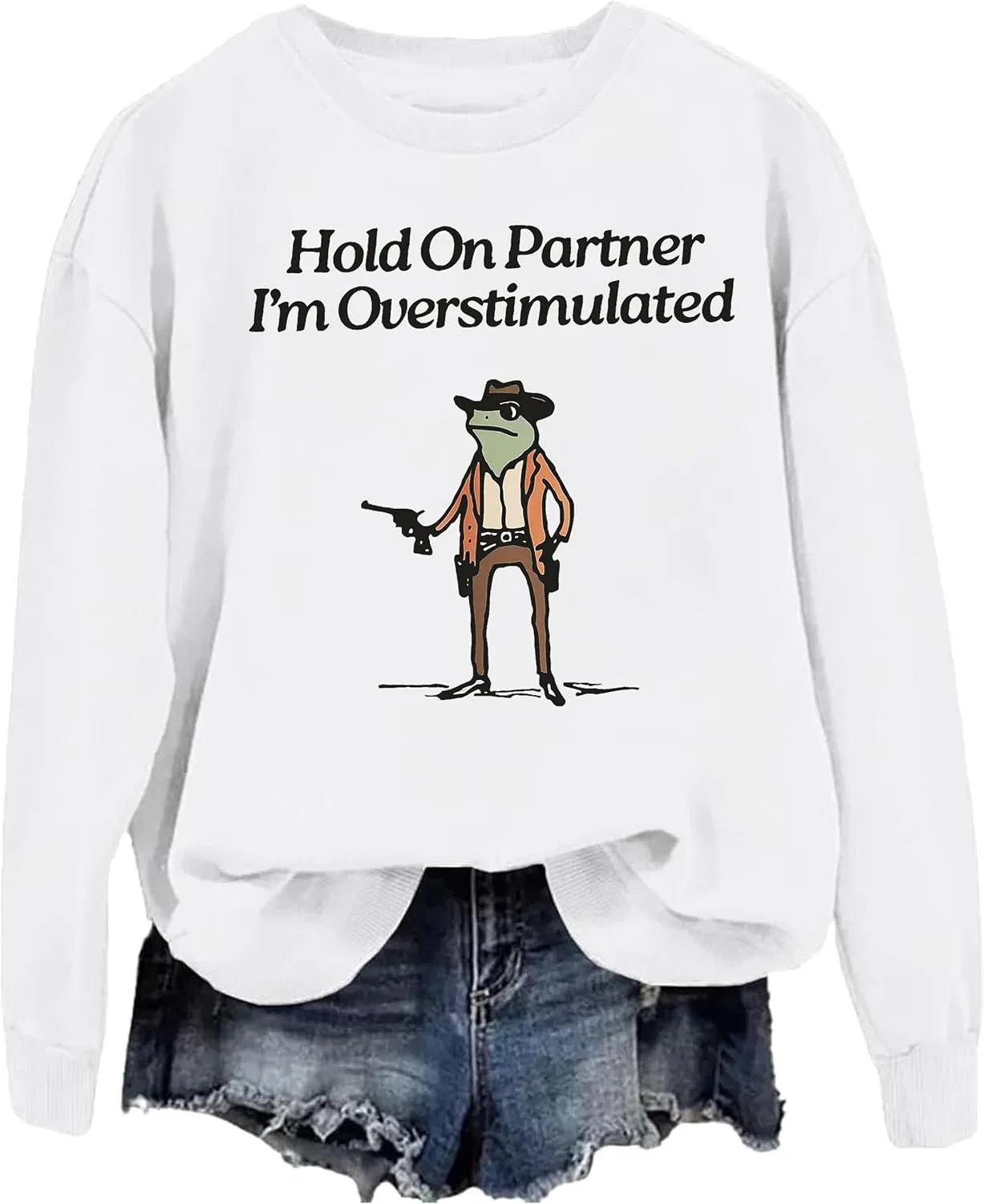 Толстовка Hold On Partner I'M Overstimulated, толстовка Hold On Partner I'M Overstimulated — фото 4