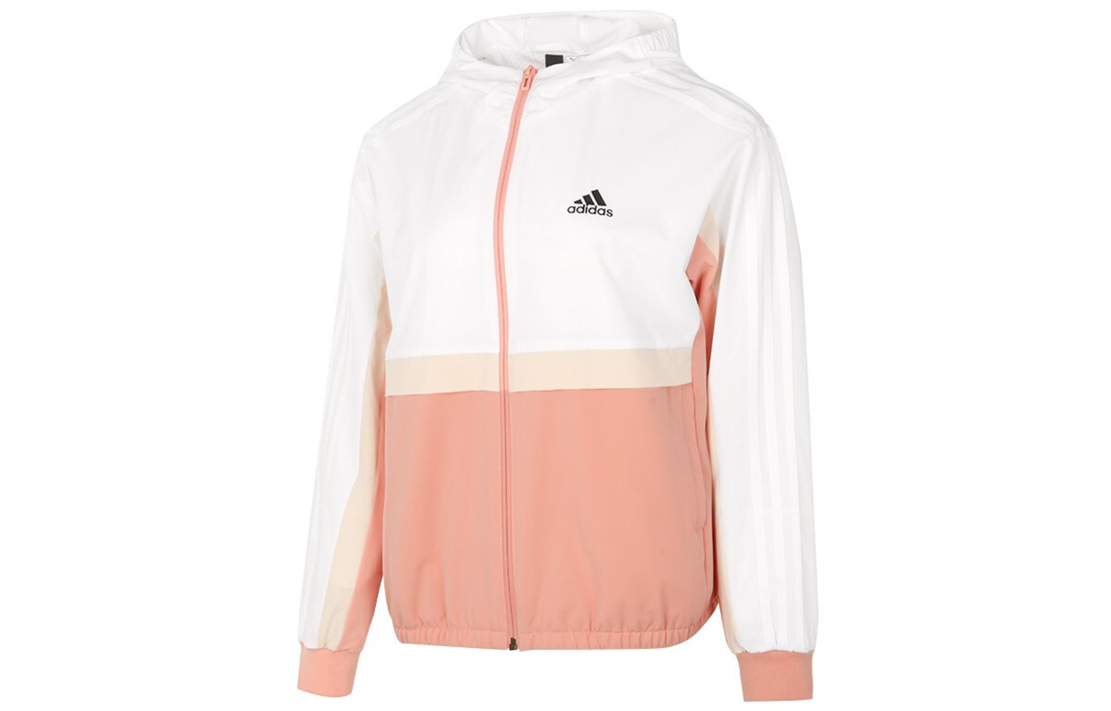 Куртка женская белая розовая разноцветная Adidas — фото 2