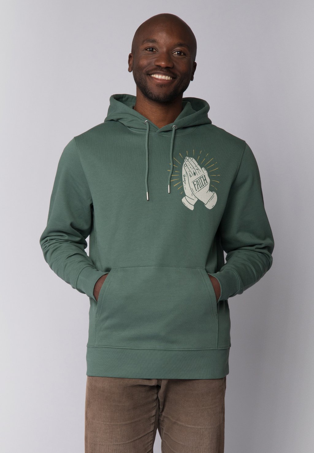 

Толстовка с капюшоном FAITH watapparel, темно-зеленый