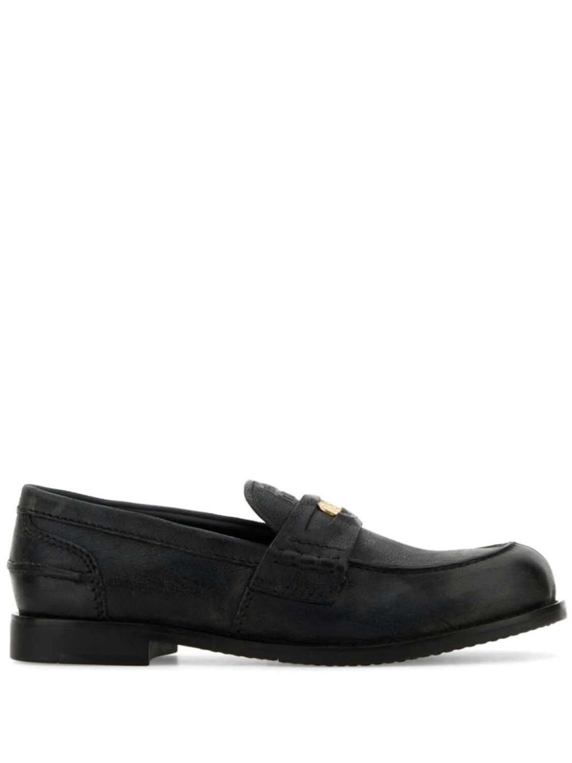 Мокасины из сланца Miu Miu, черный