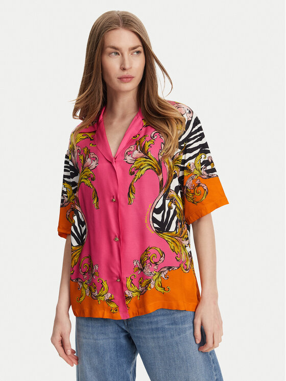 

Рубашка relaxed fit 78HAL2P9 Versace Jeans Couture, розовый