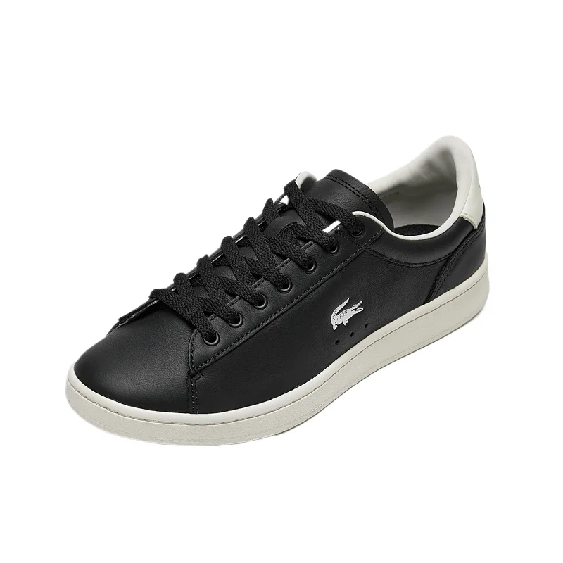 Кожаные низкие кеды Casual мужские LACOSTE, 454/черный экрю