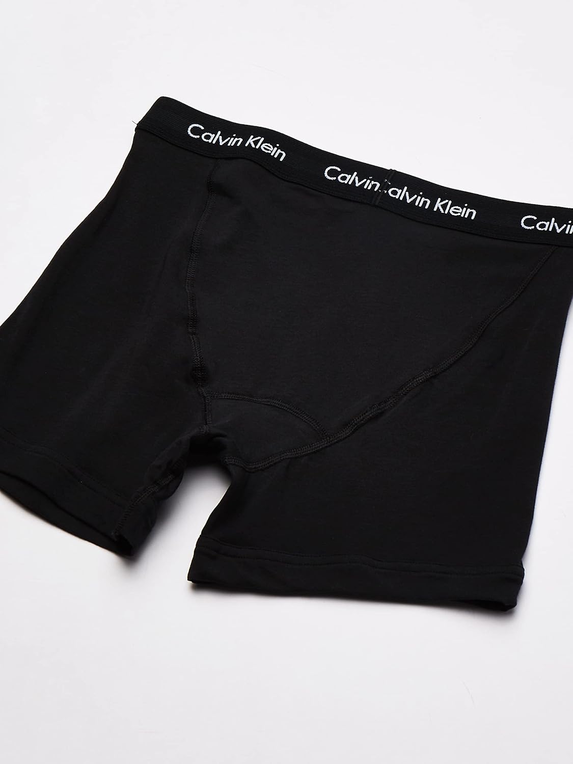 Комплект из 5 мужских трусов-боксеров Calvin Klein из хлопка и эластичного материала, 2 Black, 2 White, 1 Grey Heather — фото 4