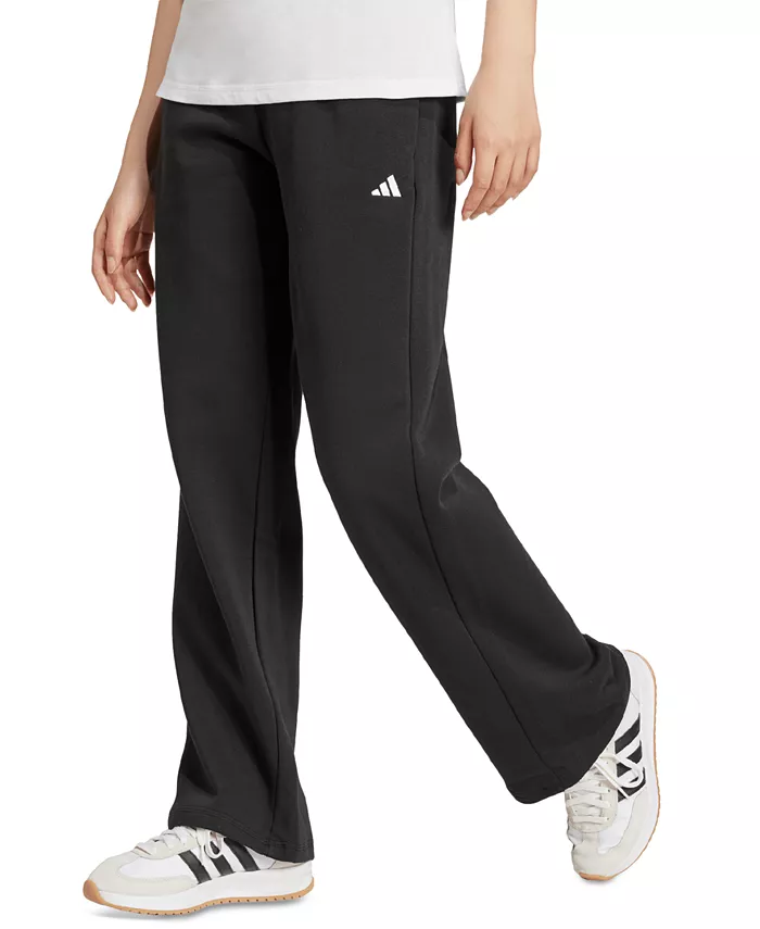 

Женские брюки Essentials Feel Cozy Mid-Rise с открытым низом Adidas, черный