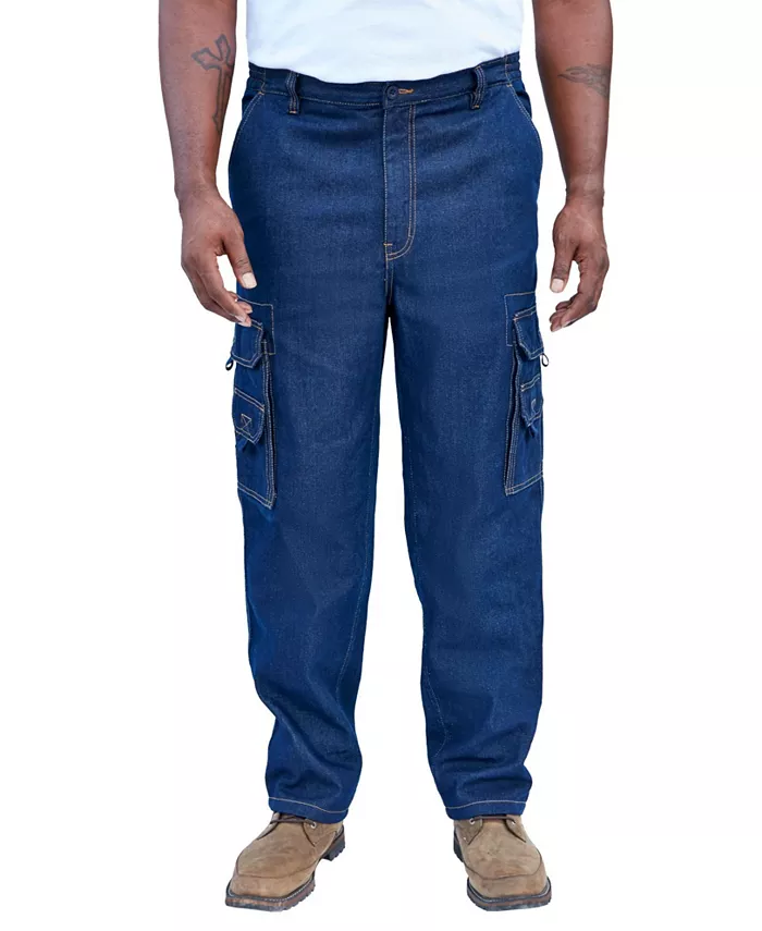 

Большие и высокие морские грузовые штаны от KingSize Boulder Creek, синий