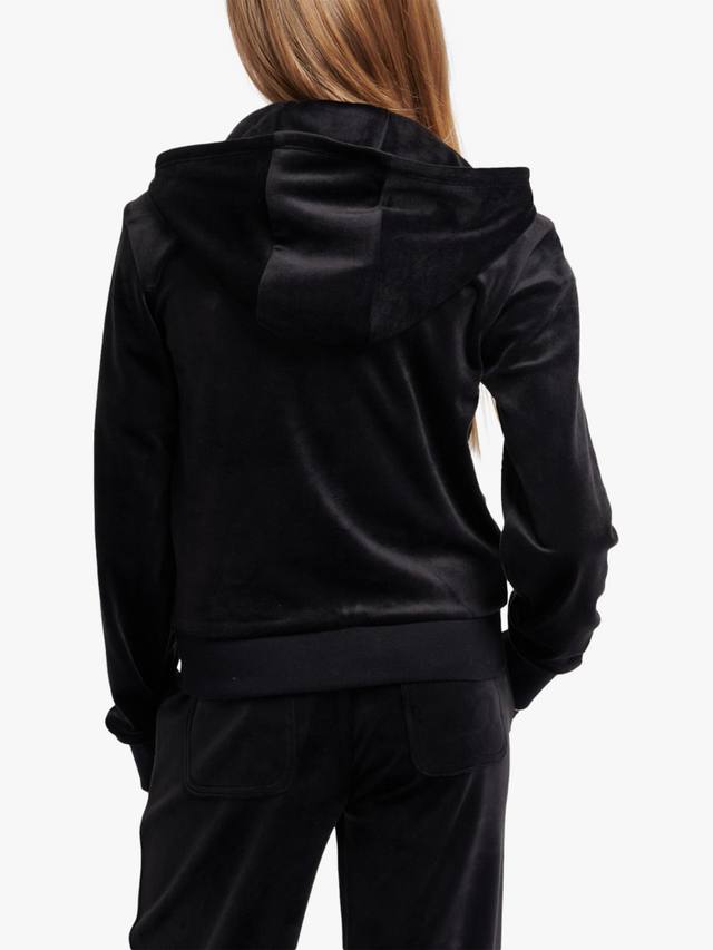 Детская худи с молнией и стразами mini diamante Juicy Couture, Jet Black — фото 4