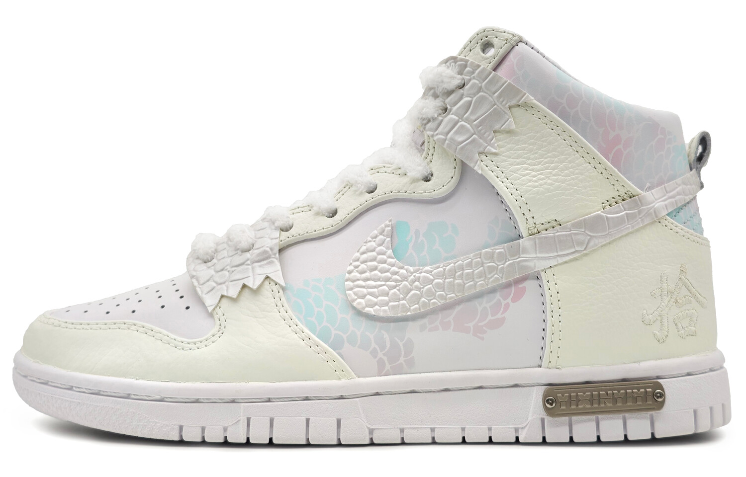 

Кроссовки Nike Dunk High Skateboard Shoes Unisex High-Top Cyan/Pink