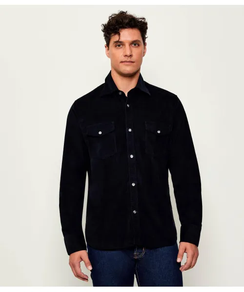 

Вельветовая рубашка Straight fit Oscar Jacobson, синий