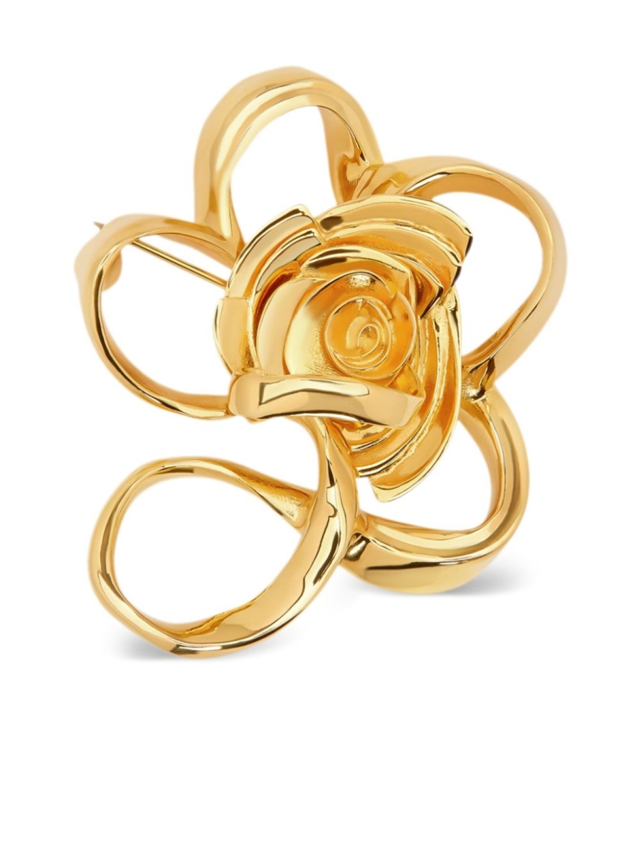 

Oscar de la Renta брошь Geometric Rose, золотой