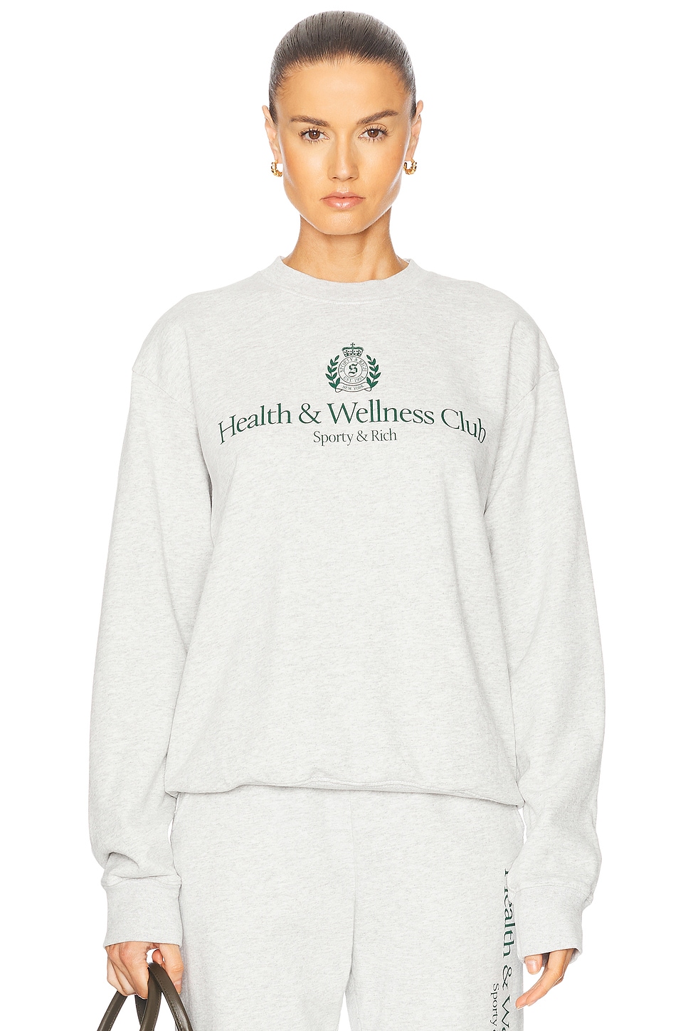 

Свитер с круглым вырезом H&W Crest Sporty & Rich, цвет Heather Gray