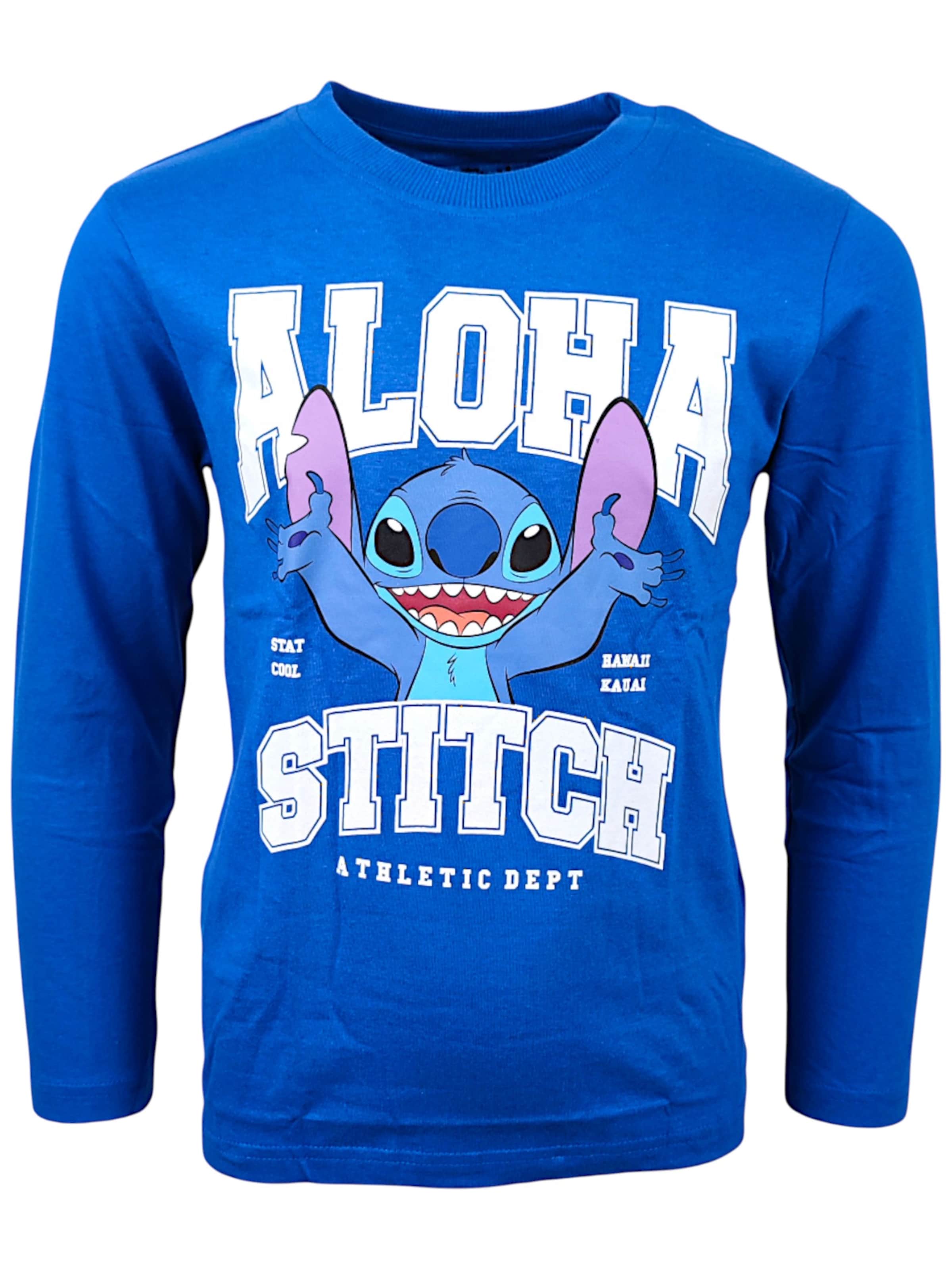 

Лонгслив 'Disney Lilo & Stitch' в темно-синем цвете