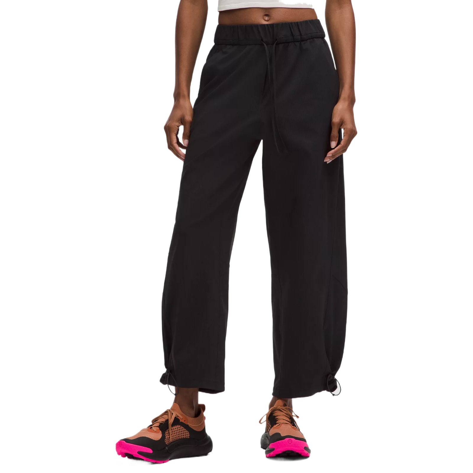 

Высокие спортивные штаны с регулируемой манжетой полная длина women's Lululemon, черный