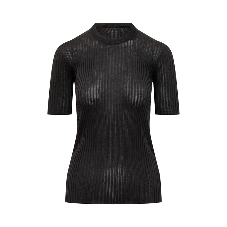 

Футболка Jil Sander Ribbed Crewneck T-Shirt 'Black', черный