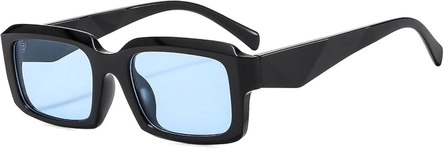 

Модные солнцезащитные очки в крупной оправе для мужчин и женщин, роскошные очки для активного отдыха и путешествий, унисекс, защита от УФ-излучения UV400 TKKTLLT, Black Blue