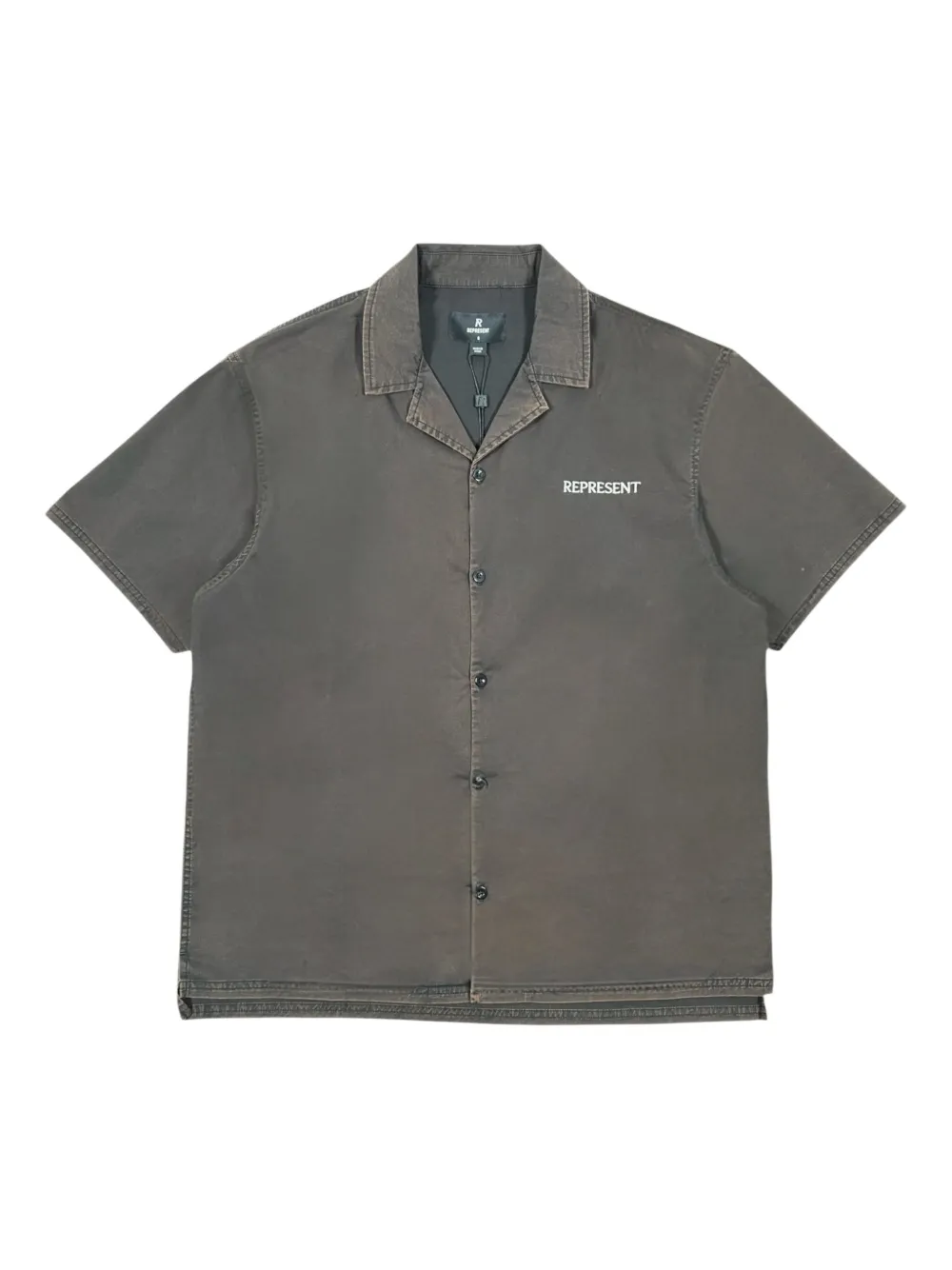 

Рубашка Script с распашным воротником Represent, серый