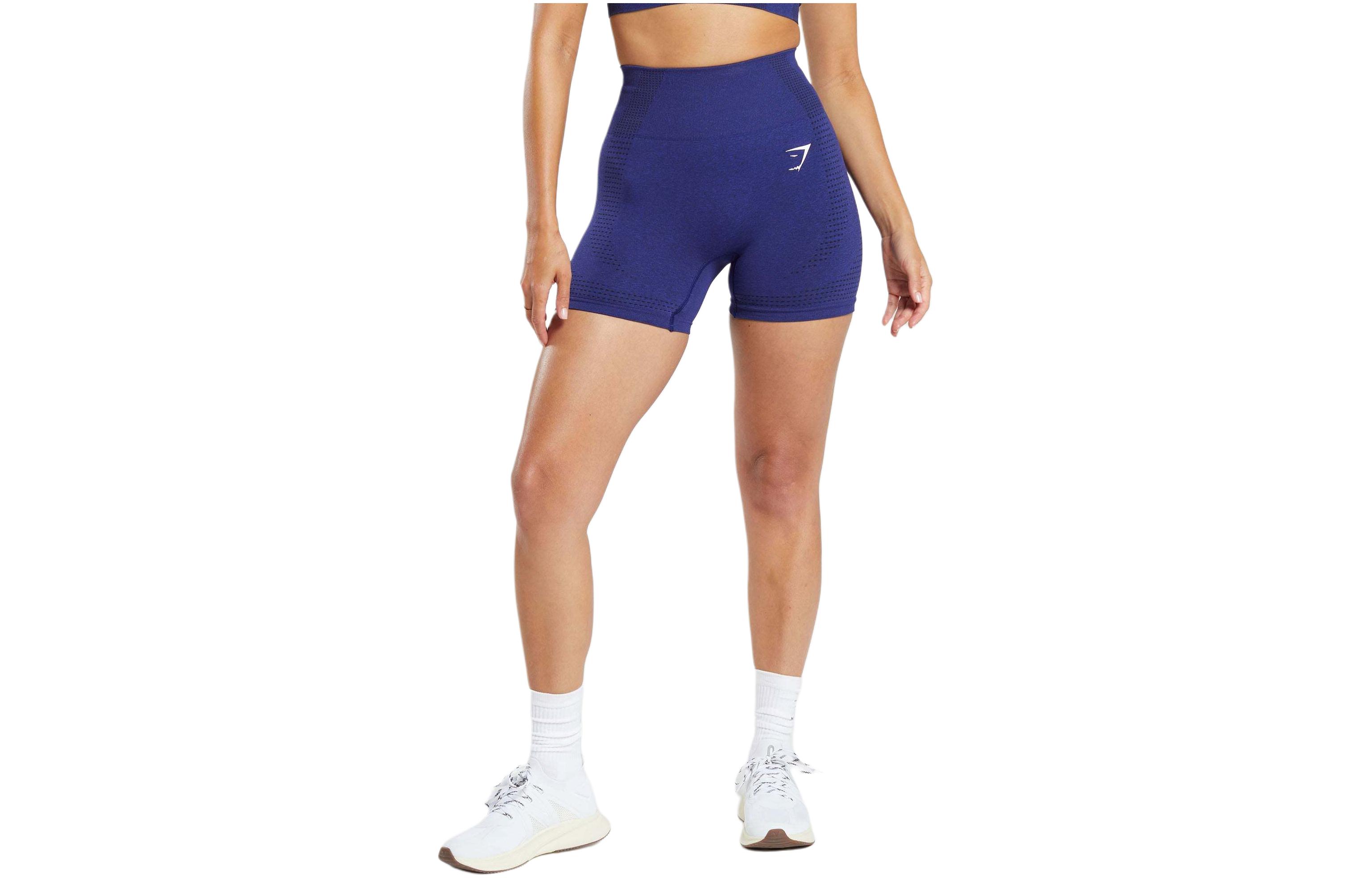 

GYMSHARK Спортивные шорты VITAL SEAMLESS 2.0, женские, кобальтово-фиолетовые, грязе-серые, известняковые