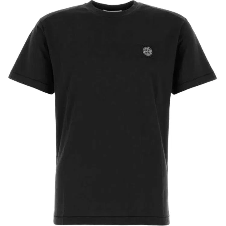Футболка с логотипом Logo Patch Crewneck STONE ISLAND, Black
