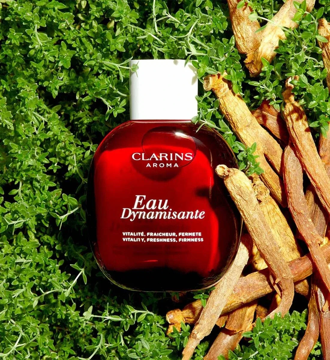 Тоник Clarins — Парфюмированная вода для ухода Eau Dynamisante: Бодрость, свежесть, упругость , красный — фото 3