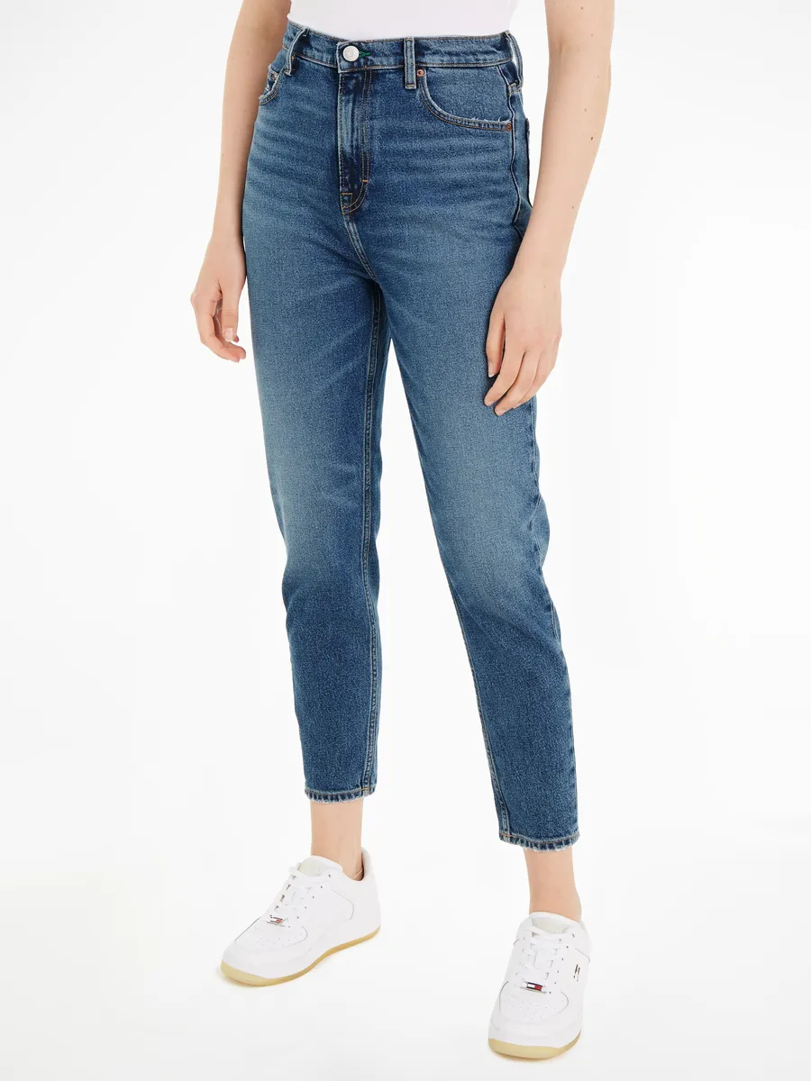 

Джинсы для мамы Tommy Jeans "MOM SLIM UH CG4215", с вышивкой логотипа, синий