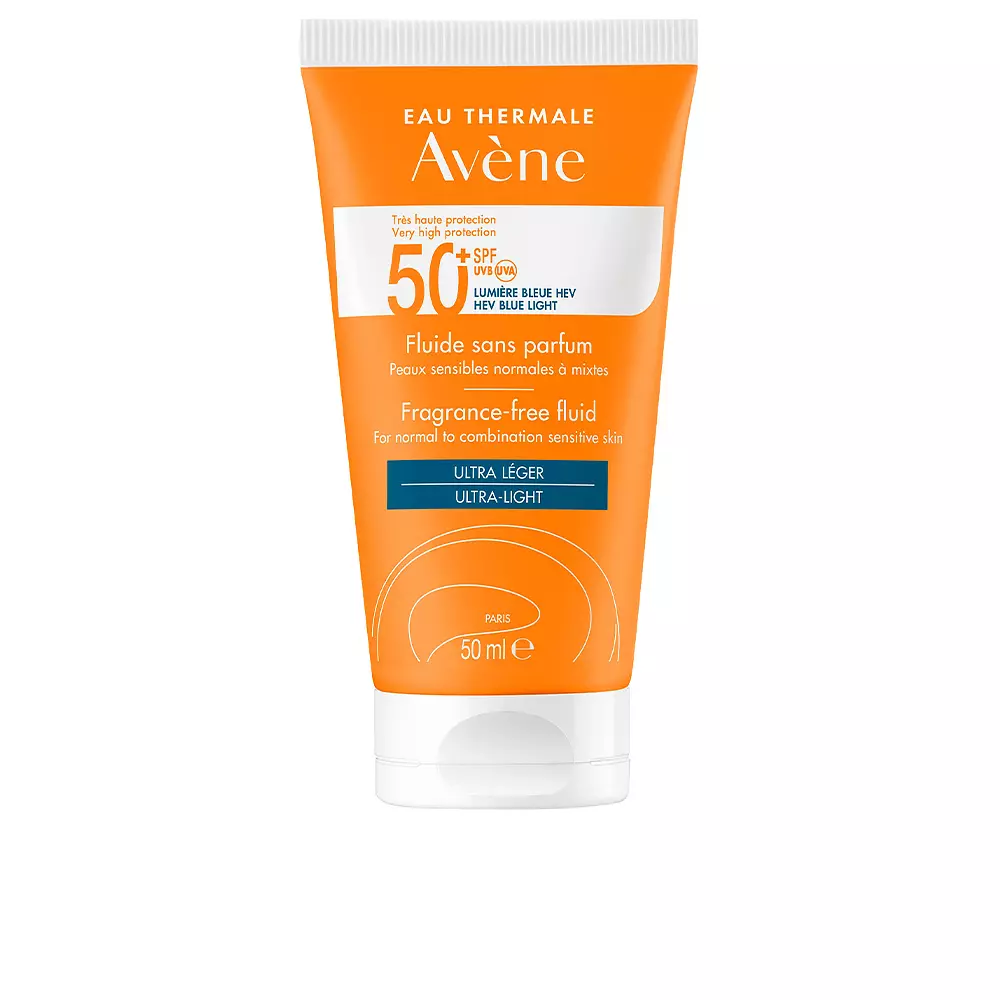 

Солнцезащитный крем Fluido Solar Sin Perfume Spf50+ Avène, 50 мл