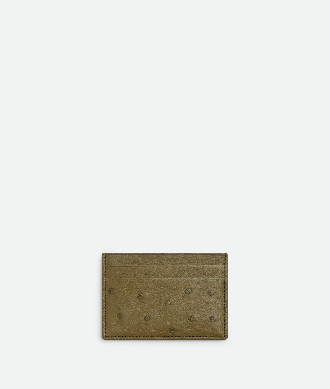 Ostrich credit card case BOTTEGA VENETA, водоросли — фото 2