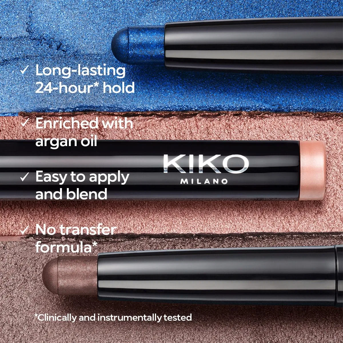 Стойкие тени-карандаш «Long Lasting Eyeshadow Stick 21» от KIKO Milano Kiko Milano, 21 Slate Grey — фото 4