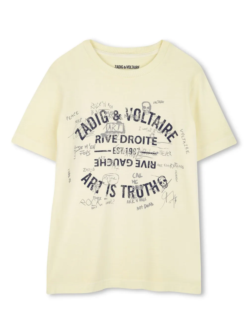 

Футболка с логотипом Zadig & Voltaire Kids, желтый