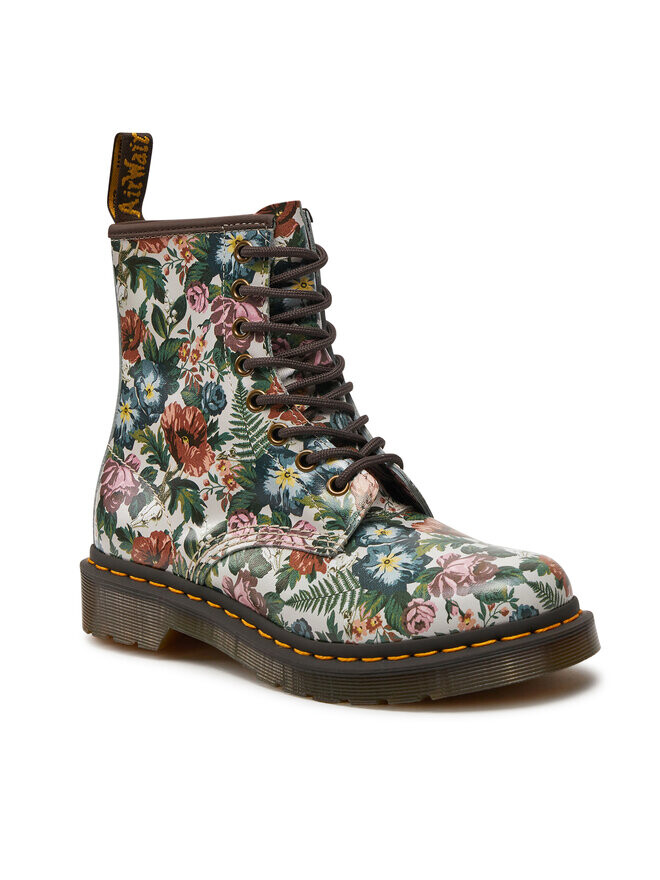 Ботинки Dr. Martens 1460 English Garden с принтом, белый — фото 2