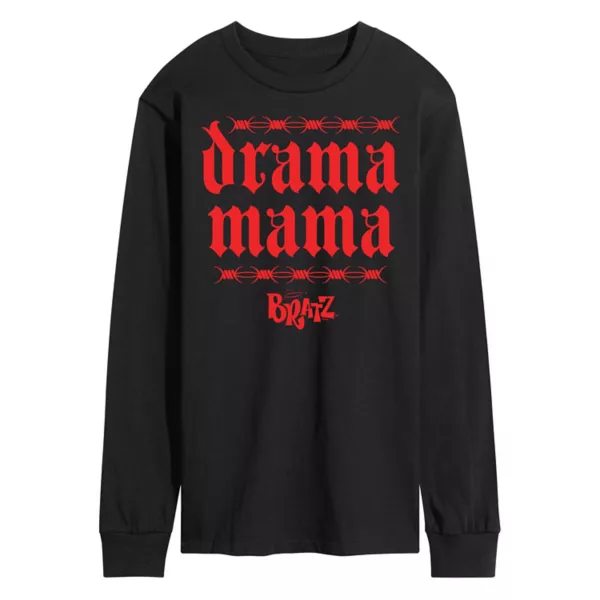 

Мужская футболка Bratz Drama Mama с длинным рукавом и принтом Licensed Character, черный