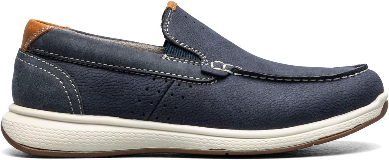 Мокасины Florsheim Boys Crossover с перекрестным швом и без шнурков для мальчиков, темно-синий — фото 2