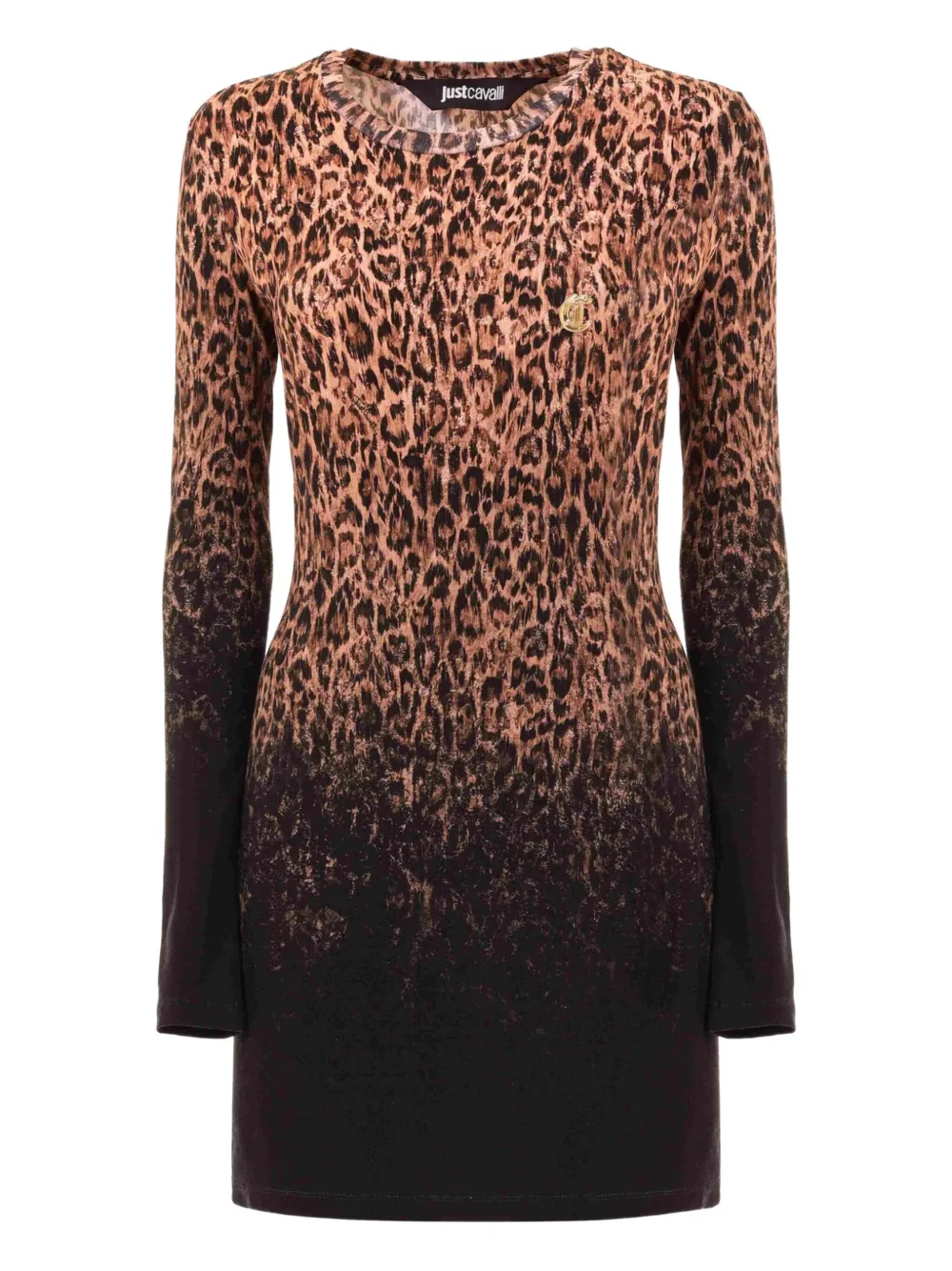 

Платье мини с леопардовым принтом и эффектом омбре Just Cavalli, нейтральный