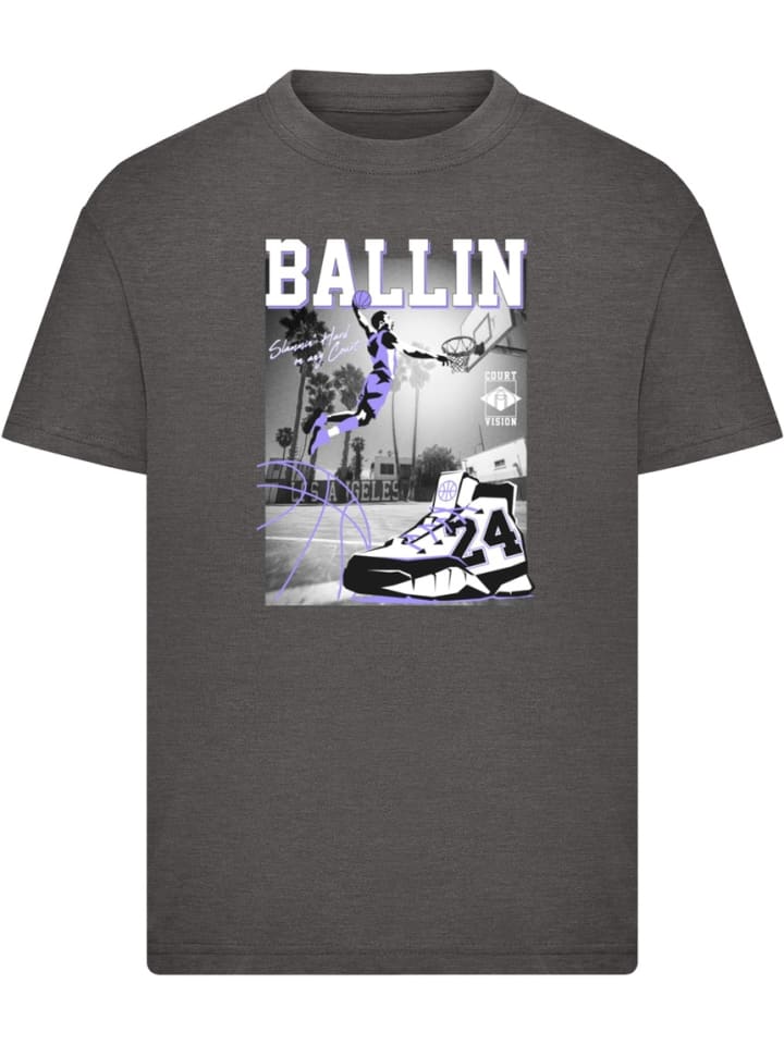 

Футболка Kids Ballin Hard Tee серого цвета Mister Tee, Серый, Футболка Kids Ballin Hard Tee серого цвета Mister Tee