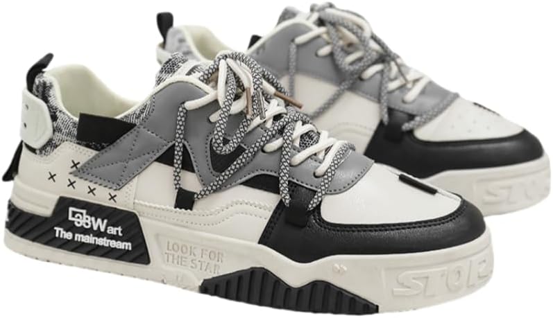 

Мужские кроссовки HoaloX с многоцветной шнуровкой на спортивной платформе, удобные и легкие, белый/черный