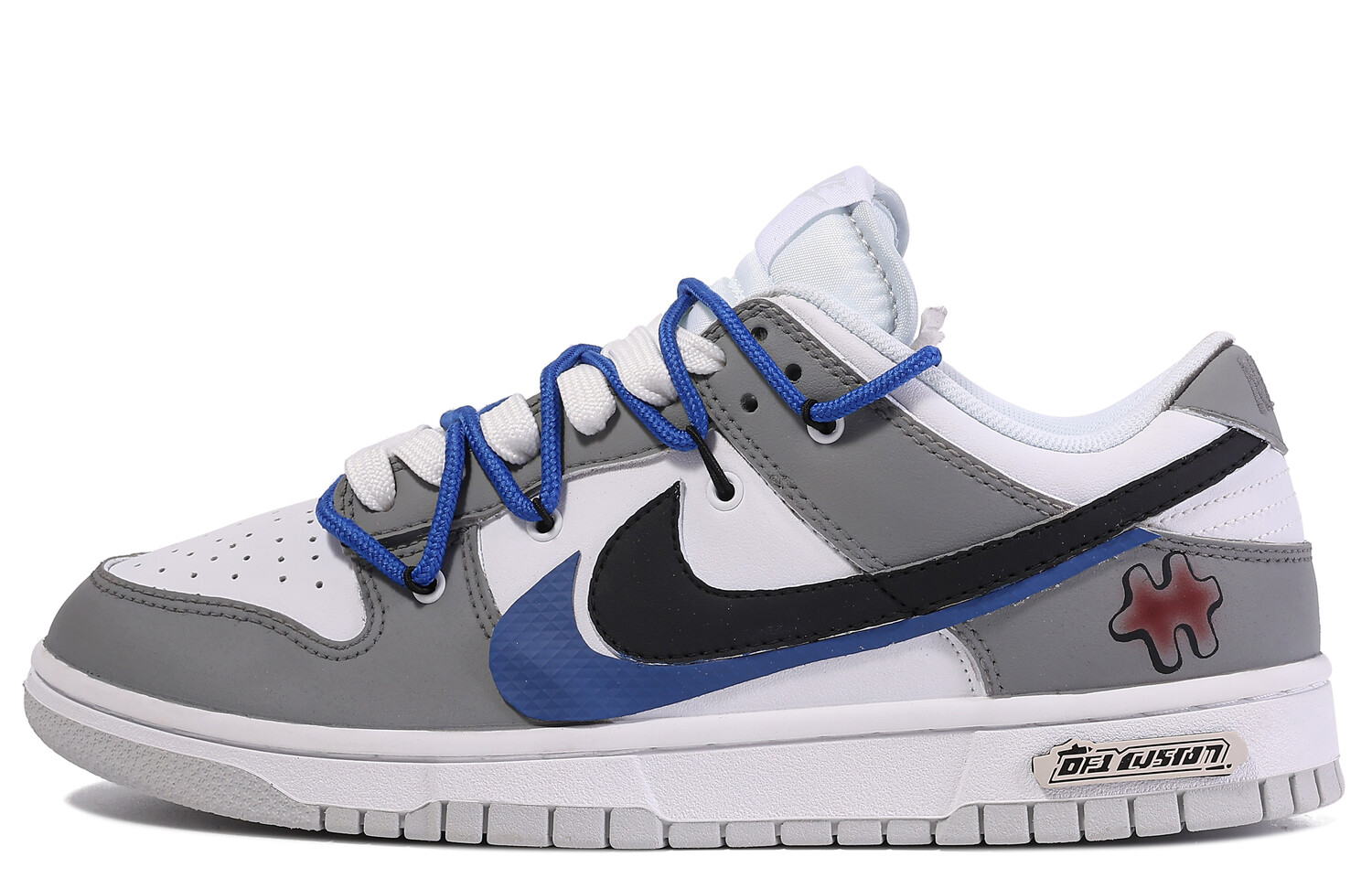 

Кроссовки Nike Dunk Skateboarding Shoes Men Low-top Grey/Blue/White, серый