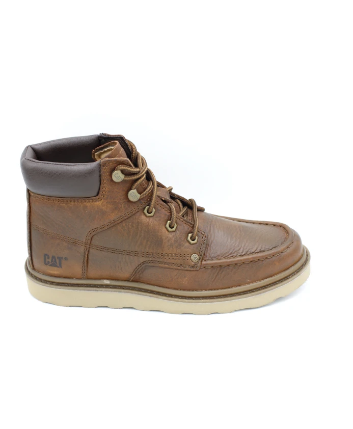 

Кожаные ботинки на шнуровке с резиновой подошвой Cat, коричневый
