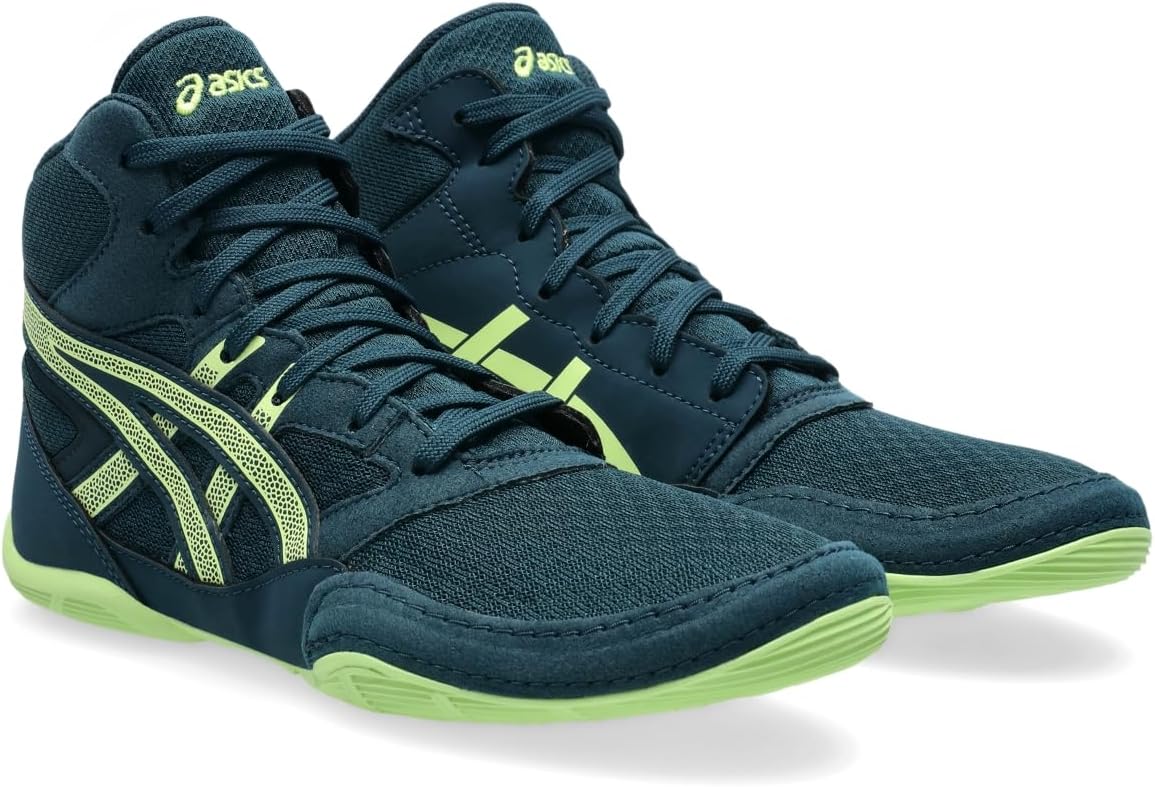 Детские борцовские кроссовки Asics Snapdown 4 для школьников, желтый/бирюзовый/ярко-желтый — фото 2